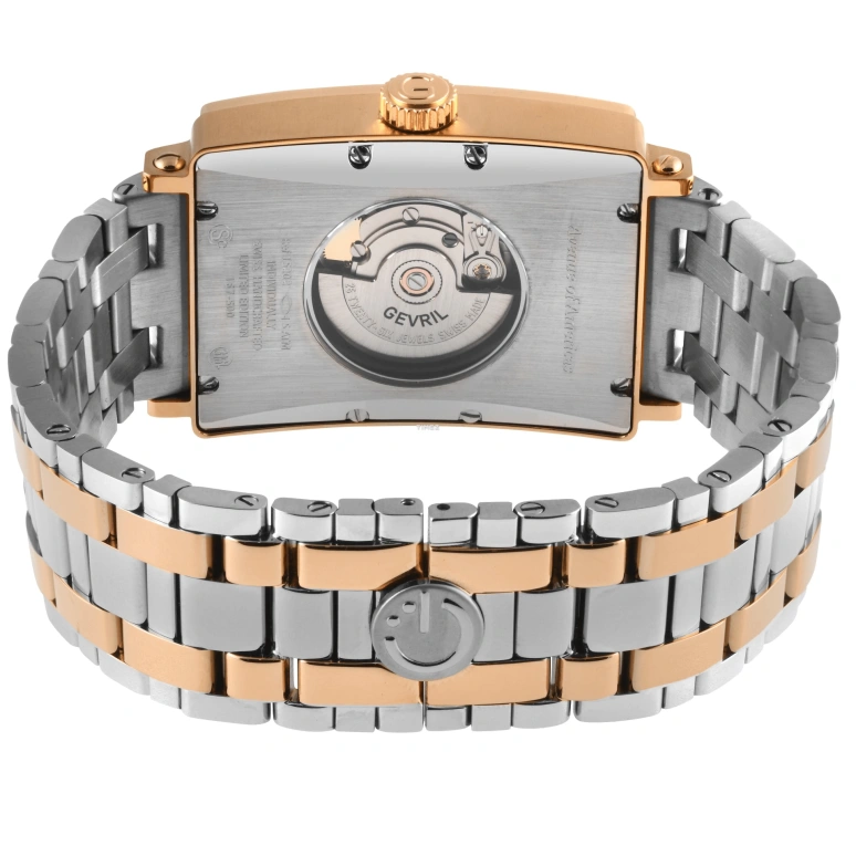 Gevril,Avenue of Americas 44mm,44mm,Stainless Steel,Black,Automatic,Day,38hours,15202B