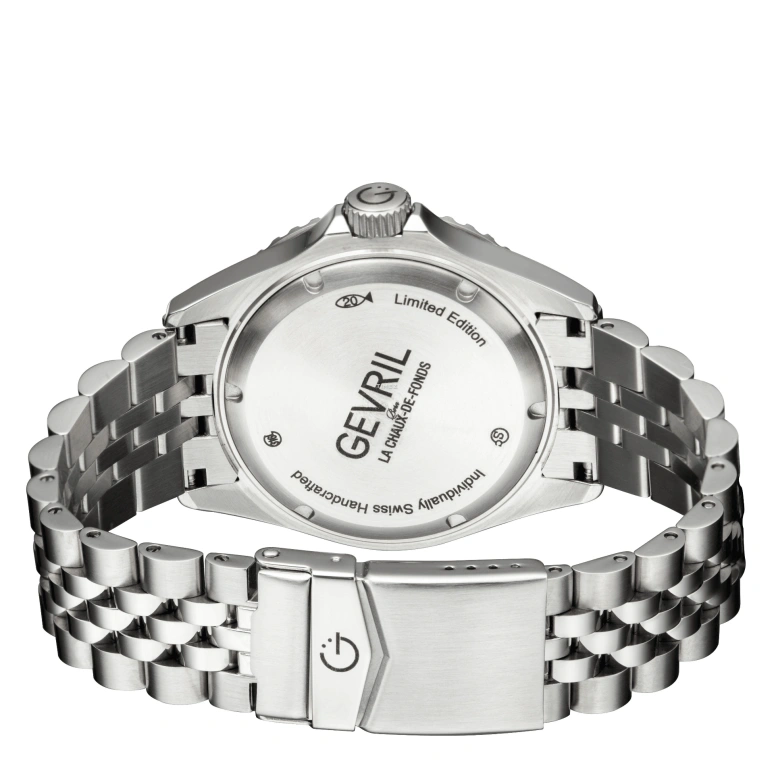 Gevril,Wall Street 43mm,43mm,Stainless Steel,Green,Automatic,Day,38hours,4859B