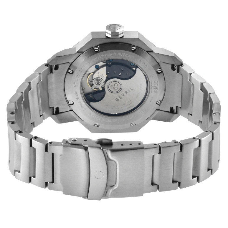 Gevril,Roosevelt 43mm,43mm,Titanium,Silver,Automatic,Day,Sapphire,46530B