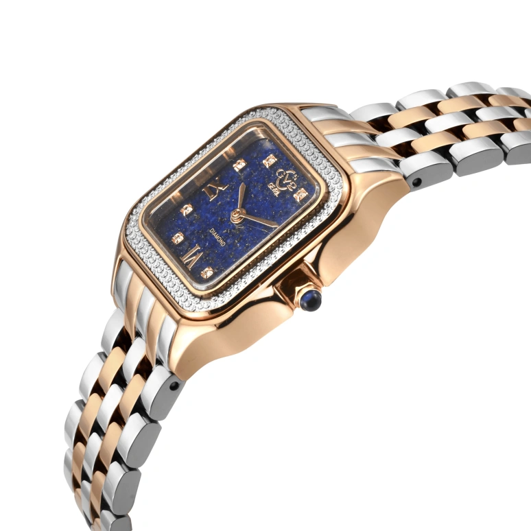 Gevril,Milan 27.50mm,27.50mm,Stainless Steel,Blue,Quartz,Sapphire,Square,121141B
