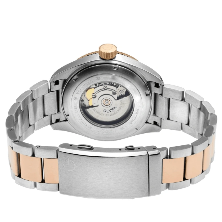 Gevril,Yorkville 43mm,43mm,Stainless Steel,Brown,Automatic,Day,38hours,48603