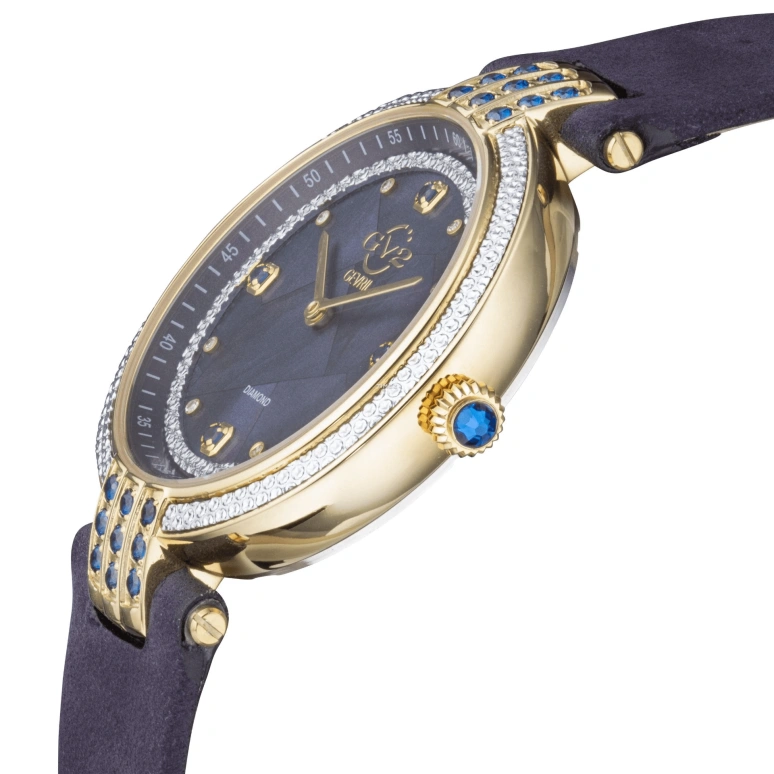 Gevril,Matera 36mm,36mm,Stainless Steel,Purple,Quartz,Sapphire,Round,12802