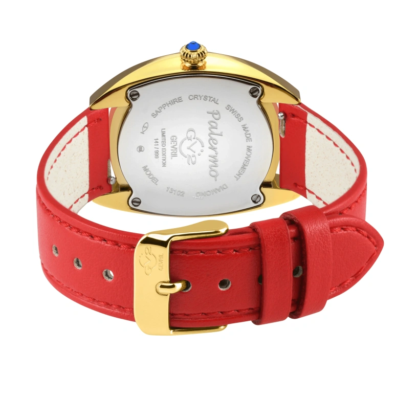 Gevril,Palermo 36mm,36mm,Stainless Steel,White,Quartz,Sapphire,Round,13102,13102-V8