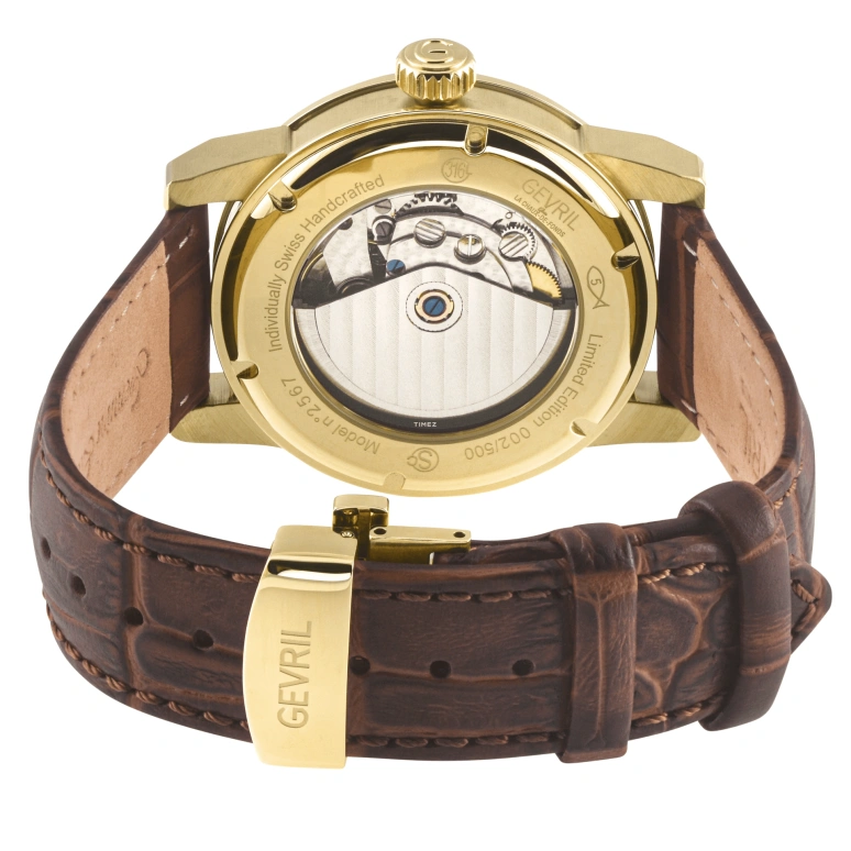 Gevril,Madison 39mm,39mm,Stainless Steel,Silver,Automatic,Day,36hours,2564