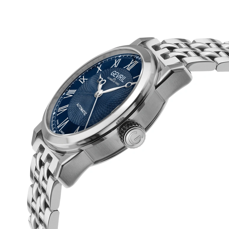 Gevril,Madison 39mm,39mm,Stainless Steel,Blue,Automatic,Day,38hours,2578