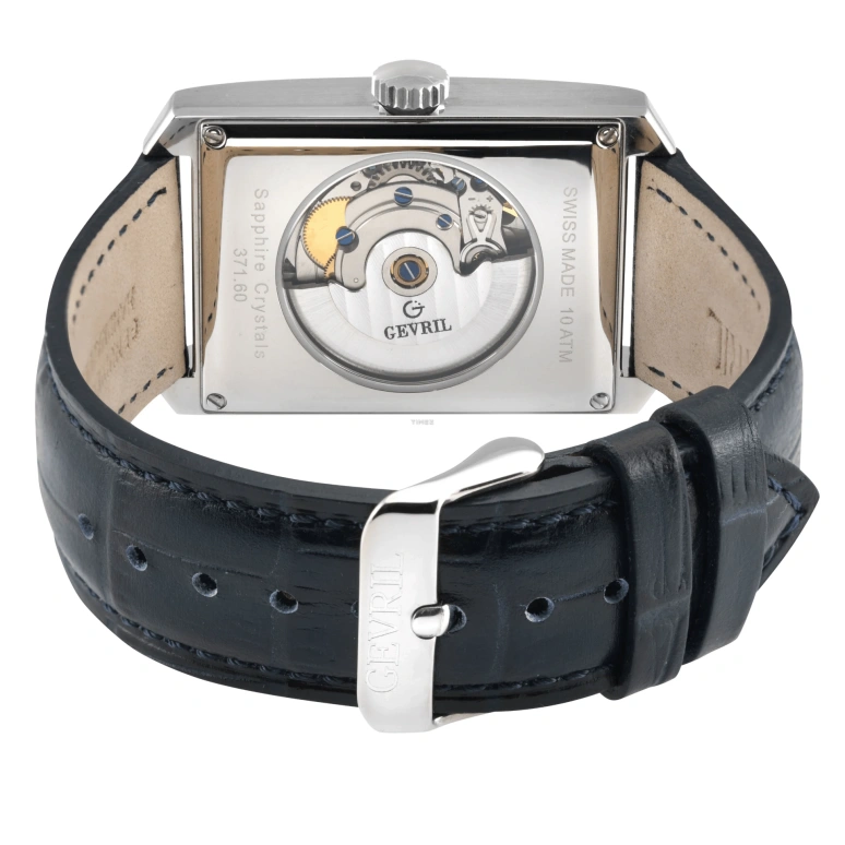 Gevril,Manhattanhenge 31x39mm,31x39mm,Stainless Steel,White,Automatic,Date,Day,371,371.60.62