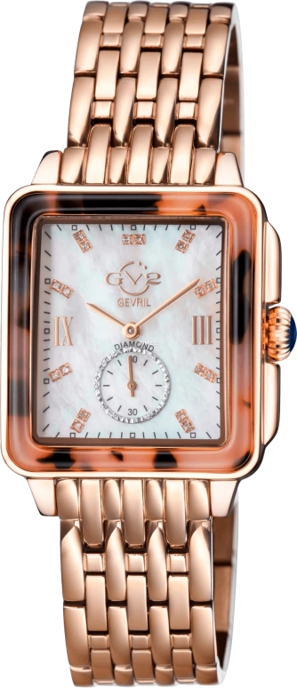 Gevril,Bari 37mm,37mm,Stainless Steel,White,Quartz,Sapphire,Crystal Glass,Rectangular,9245B