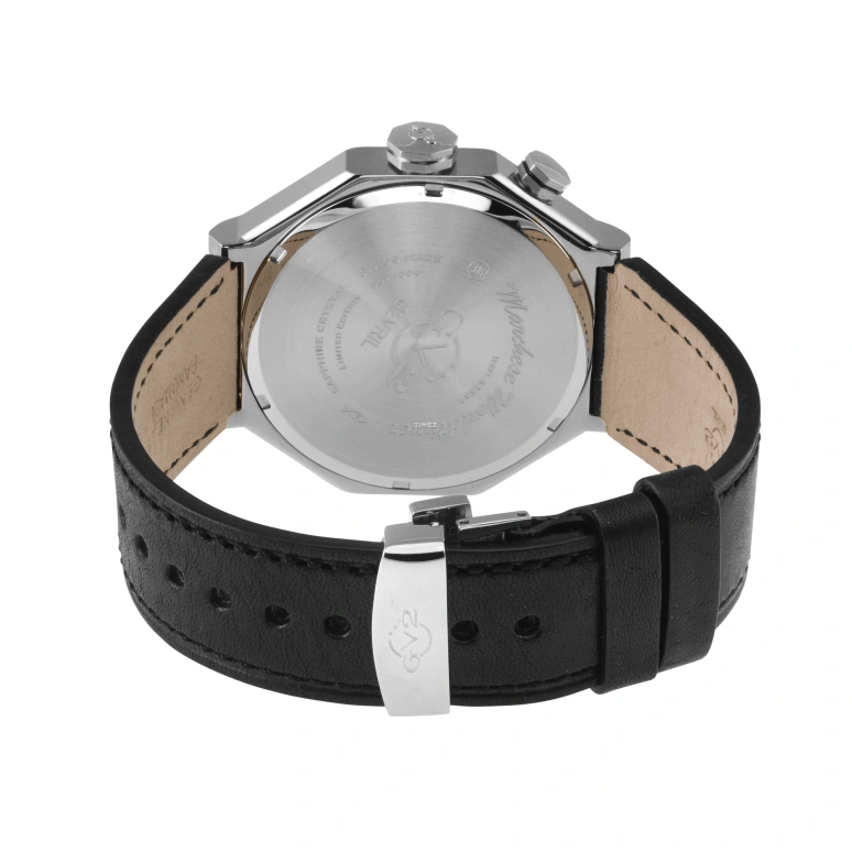 Gevril,Marchese 44mm,44mm,Stainless Steel,Black,Quartz,World Time,Day / Night Indication,42432