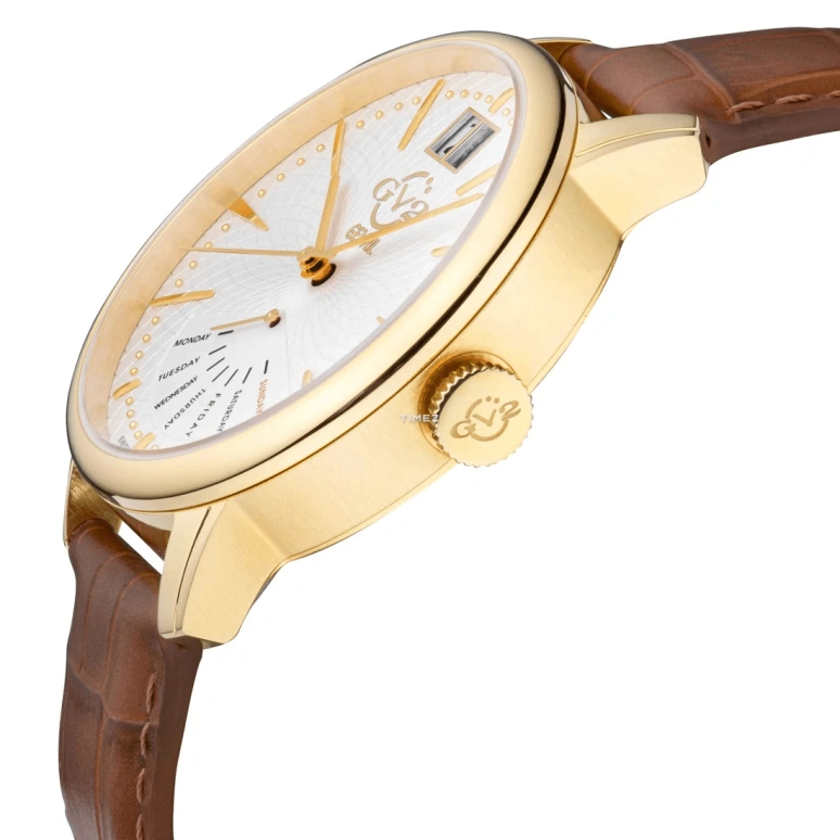 Gevril,Rovescio 42mm,42mm,Stainless Steel,White,Quartz,Date,Big Date,Retrograde,56204