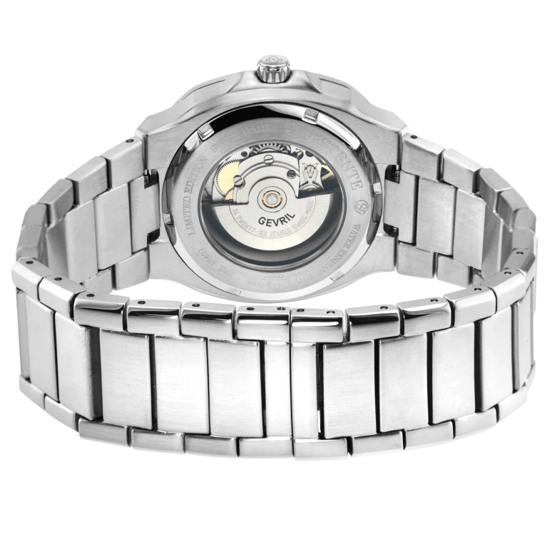 Gevril,Potente 40mm,40mm,Stainless Steel,White,Automatic,Moonphase,Day,18400B
