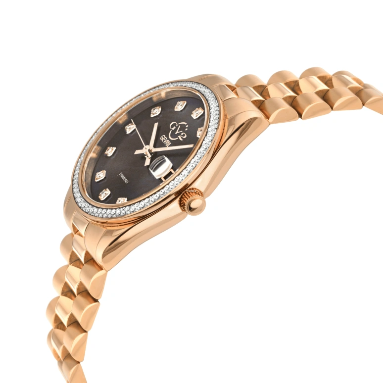Gevril,Turin 36mm,36mm,Stainless Steel,Brown,Quartz,Day,Sapphire,12420B