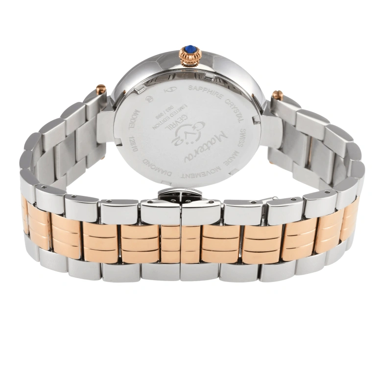 Gevril,Matera 36mm,36mm,Stainless Steel,White,Quartz,Sapphire,Round,12810B
