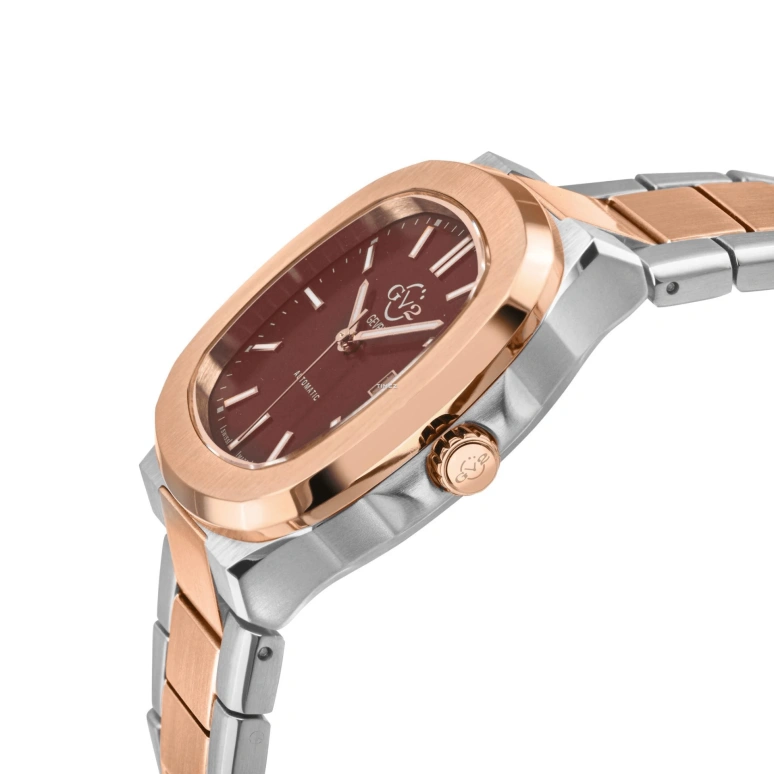 Gevril,Potente 40mm,40mm,Stainless Steel,Burgundy,Automatic,Day,Sapphire,18116B