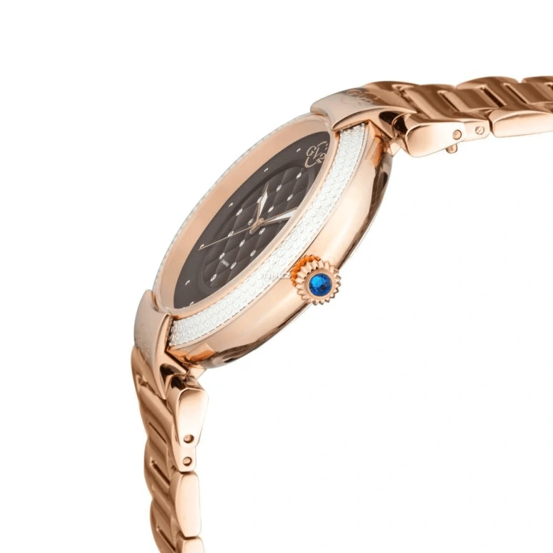 Gevril,Berletta 37mm,37mm,Stainless Steel,Brown,Quartz,Day,Sapphire,1502,1502.5