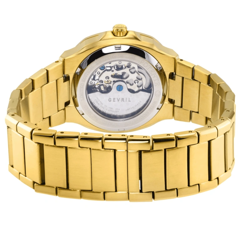 Gevril,Potente 40mm,40mm,Stainless Steel,Blue,Automatic,Day,Sapphire,18302B