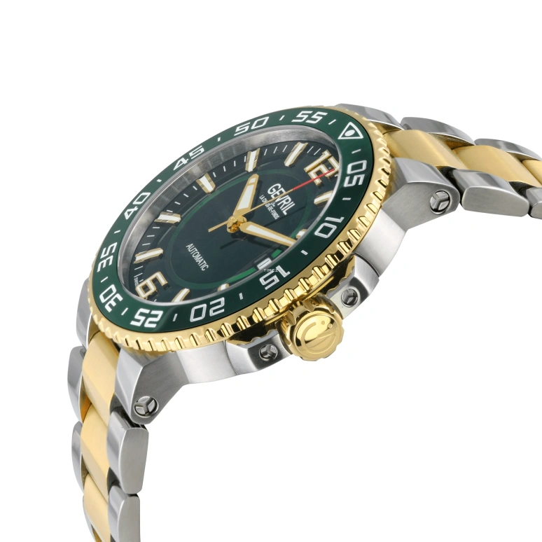 Gevril,Riverside 42mm,42mm,Stainless Steel,Green,Automatic,Day,38hours,46703