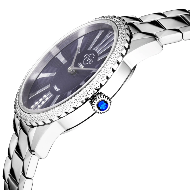 Gevril,Siena 38mm,38mm,Stainless Steel,Purple Blue,Quartz,Sapphire,Round,11722