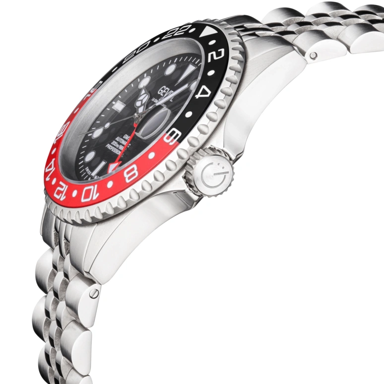 Gevril,Wall Street 43mm,43mm,Stainless Steel,Black,Automatic,Day,Dule Time,4954B
