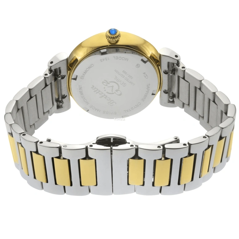 Gevril,Berletta 33mm,33mm,Stainless Steel,White,Quartz,Sapphire,Round,1545B