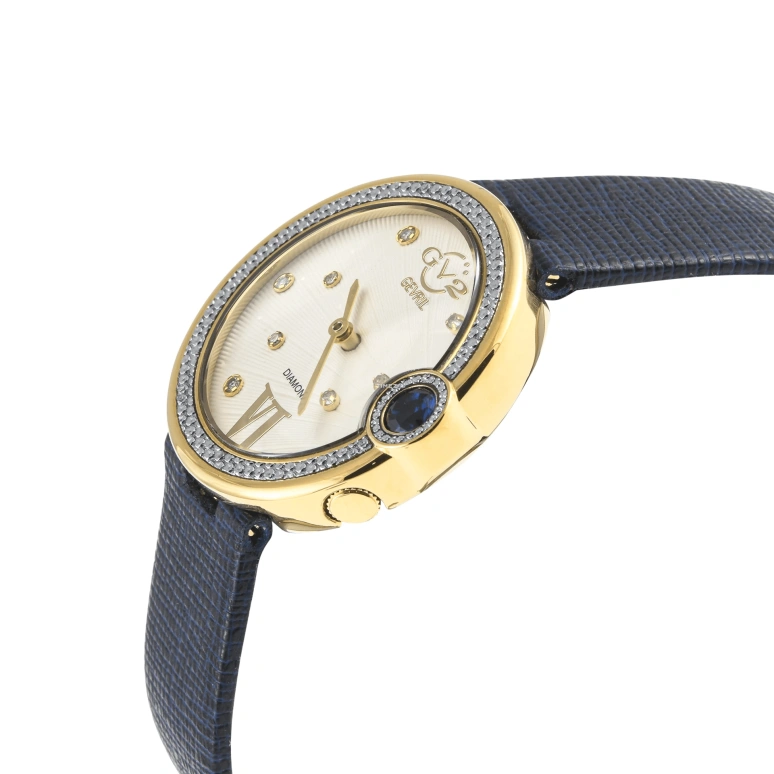 Gevril,Perugia 34mm,34mm,Stainless Steel,Silver,Quartz,Sapphire,Round,14701