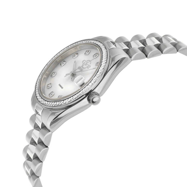 Gevril,Turin 36mm,36mm,Stainless Steel,White,Quartz,Day,Sapphire,12425B