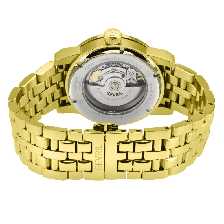 Gevril,Gramercy 39mm,39mm,Stainless Steel,Silver,Automatic,Day,Sapphire,24051B