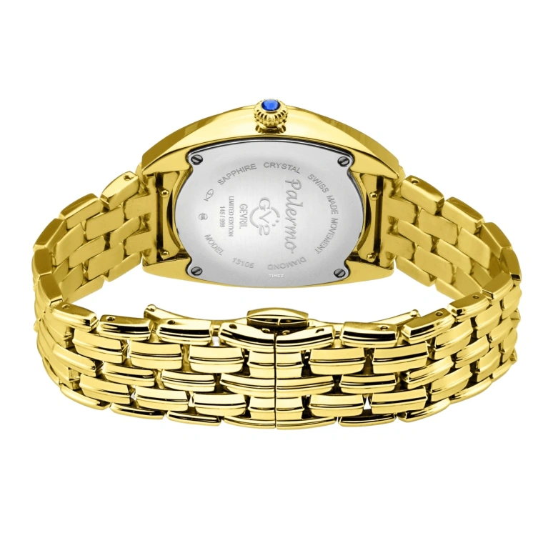 Gevril,Palermo 36mm,36mm,Stainless Steel,White,Quartz,Sapphire,Round,13105B