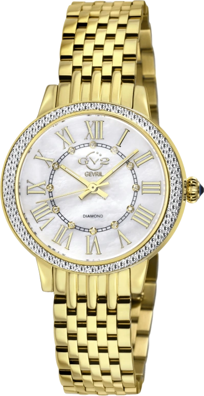 Gevril,Astor 34mm,34mm,Stainless Steel,Silver White,White,Quartz,Sapphire,Crystal Glass,Round,9153B