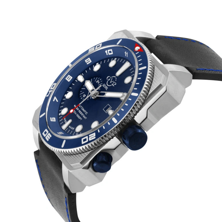 Gevril,XO Submarine 48mm,48mm,Stainless Steel,Blue,Automatic,Day,Dule Time,4552