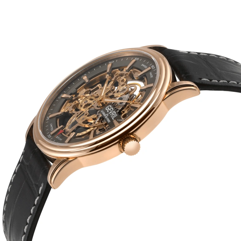 Gevril,Five Points 40mm,40mm,Stainless Steel,Black,Automatic,Sapphire,Crystal Glass,Round,321,321.74.72