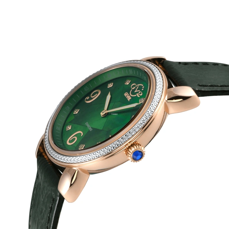 Gevril,Ravenna 37mm,37mm,Stainless Steel,Green,Quartz,Sapphire,Round,12616
