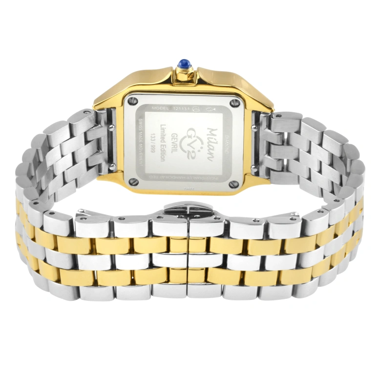 Gevril,Milan 27.50mm,27.50mm,Stainless Steel,Green,Quartz,Sapphire,Square,121131B