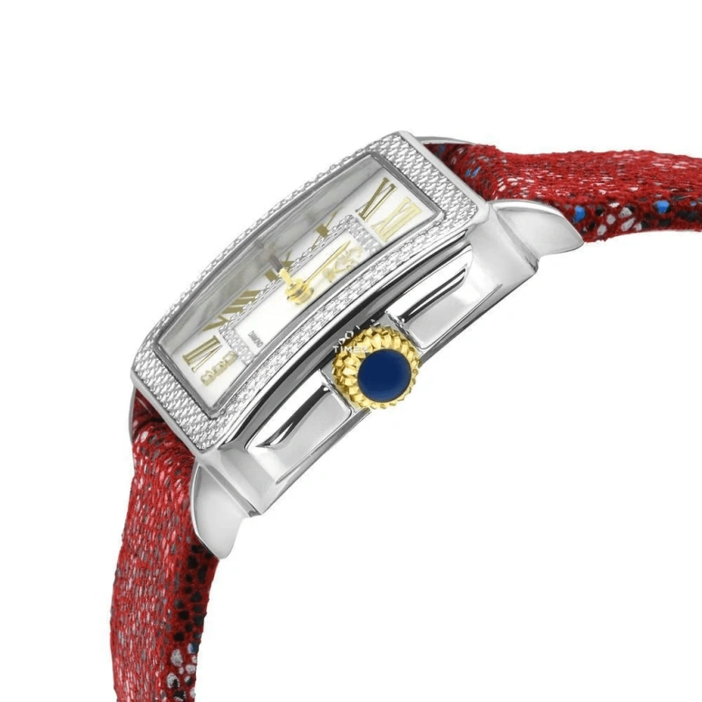 Gevril,Padova 27.50mm,27.50mm,Stainless Steel,Dual,White,Quartz,Sapphire,Rectangular,12304F