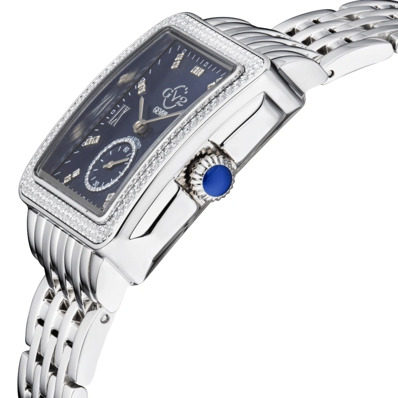 Gevril,Bari 37mm,37mm,Stainless Steel,Blue,Quartz,Sapphire,Crystal Glass,Rectangular,9259B