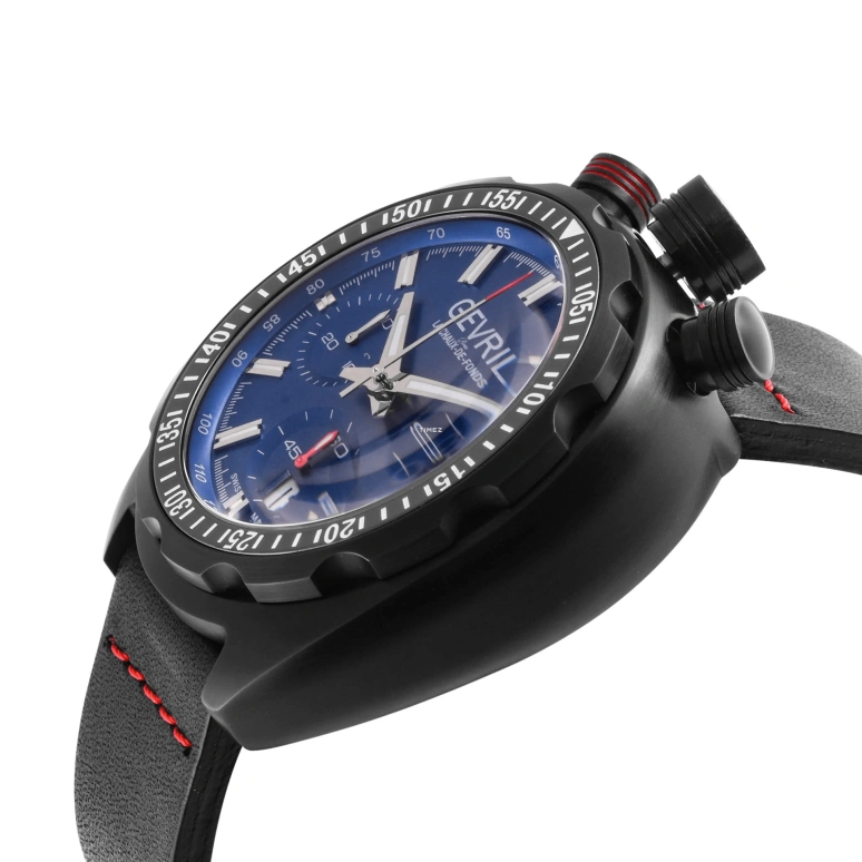 Gevril,Canal Street 48mm,48mm,Stainless Steel,Blue,Automatic,Chronograph,Day,46202