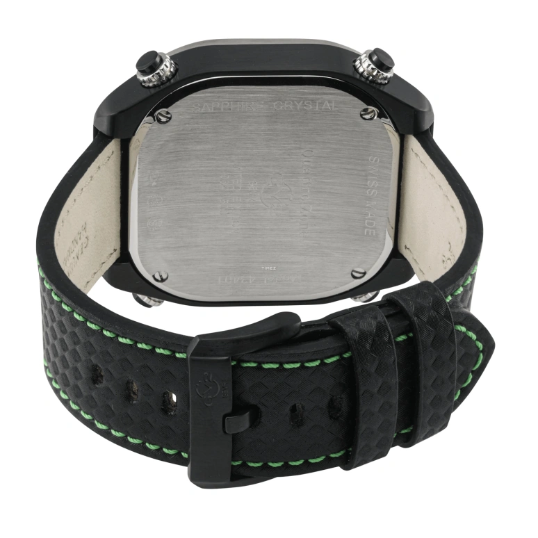 Gevril,GV2 Quattro Zone 46mm,46mm,Stainless Steel,Black,Quartz,World Time,Sapphire,43401