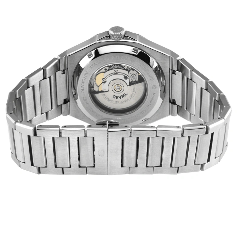 Gevril,High Line 43mm,43mm,Stainless Steel,Blue,Automatic,Day,38hours,48401B