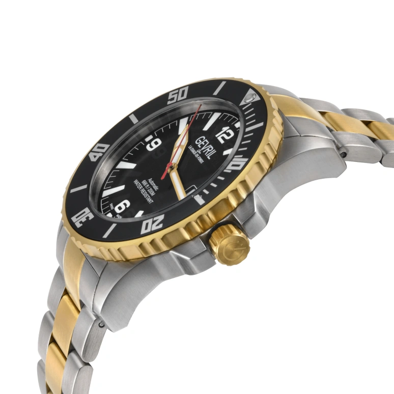 Gevril,Canal Street 46mm,46mm,Stainless Steel,Black,Automatic,Day,38hours,46602B
