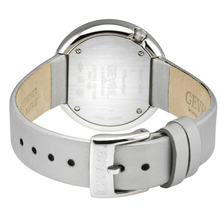 Gevril,Gandria 36mm,36mm,Stainless Steel,White,Quartz,Sapphire,Round,12241,12241-3