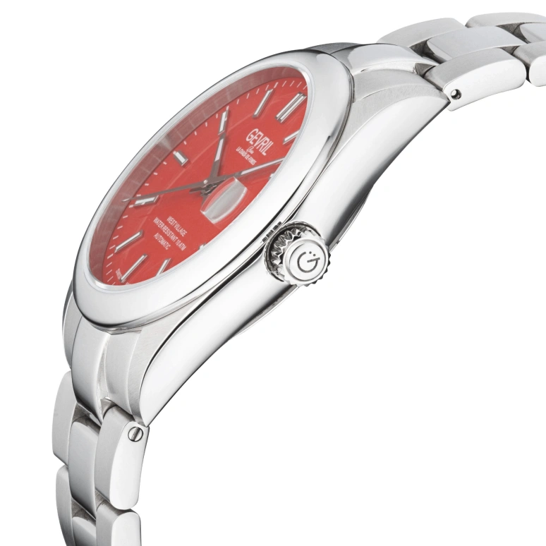 Gevril,West Village 40mm,40mm,Stainless Steel,Red,Automatic,Day,38hours,48912