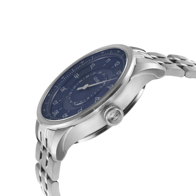 Gevril,Jones Street 45mm,45mm,Stainless Steel,Blue,Automatic,Day,38hours,2102