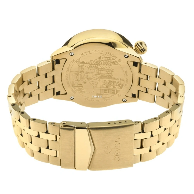 Gevril,Wallabout 44mm,44mm,Stainless Steel,White,Automatic,Day,Sapphire,48565