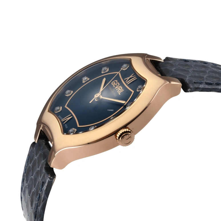 Gevril,Lugano 38mm,38mm,Stainless Steel,Blue,Quartz,Sapphire,Tonneau,11053