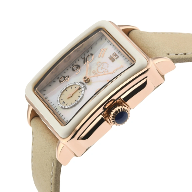 Gevril,Bari 37mm,37mm,Stainless Steel,Silver White,White,Quartz,Sapphire,Crystal Glass,Rectangular,9262