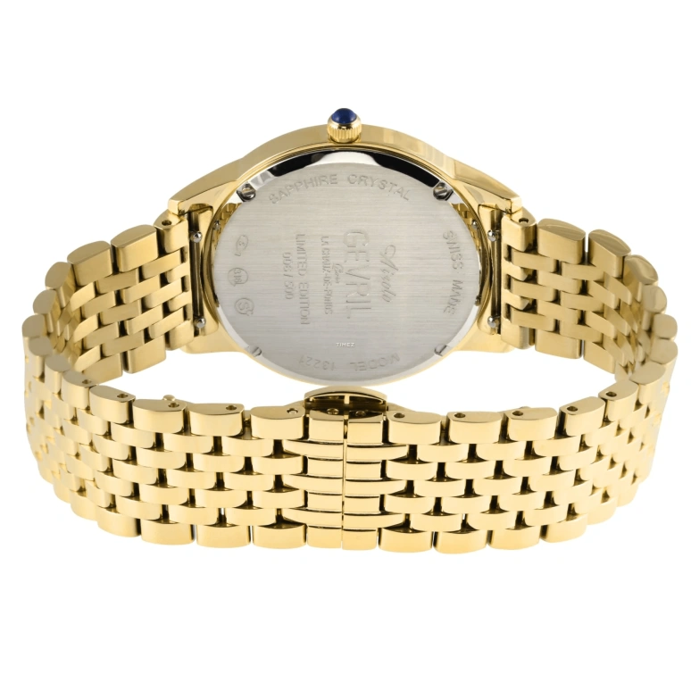 Gevril,Airolo 36mm,36mm,Stainless Steel,White,Quartz,Sapphire,Round,13221B