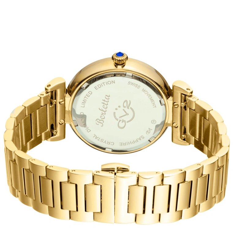 Gevril,Berletta 37mm,37mm,Stainless Steel,White,Quartz,Day,Sapphire,1501