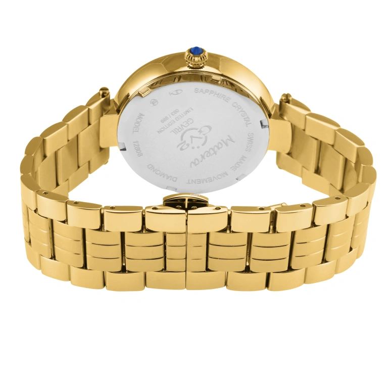Gevril,Matera 36mm,36mm,Stainless Steel,White,Quartz,Sapphire,Round,12808B