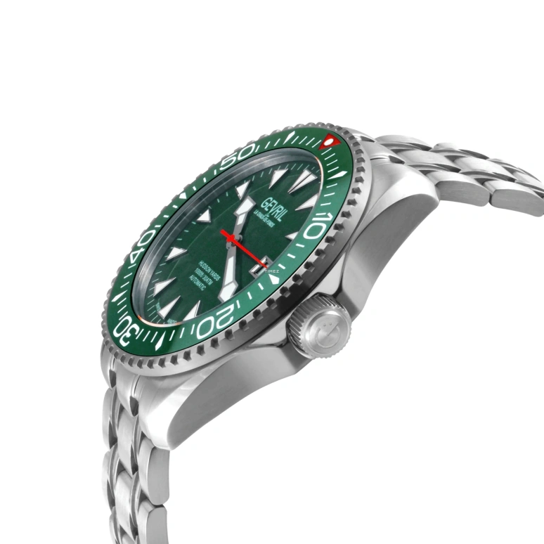 Gevril,Hudson Yards 43mm,43mm,Stainless Steel,Green,Automatic,Day,38hours,48806