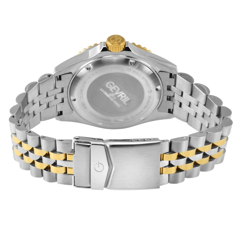 Gevril,Wall Street 43mm,43mm,Stainless Steel,Blue,Automatic,Day,38hours,41856B