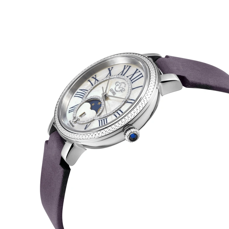 Gevril,Genoa 37mm,37mm,Stainless Steel,White,Quartz,Moonphase,Day,12540